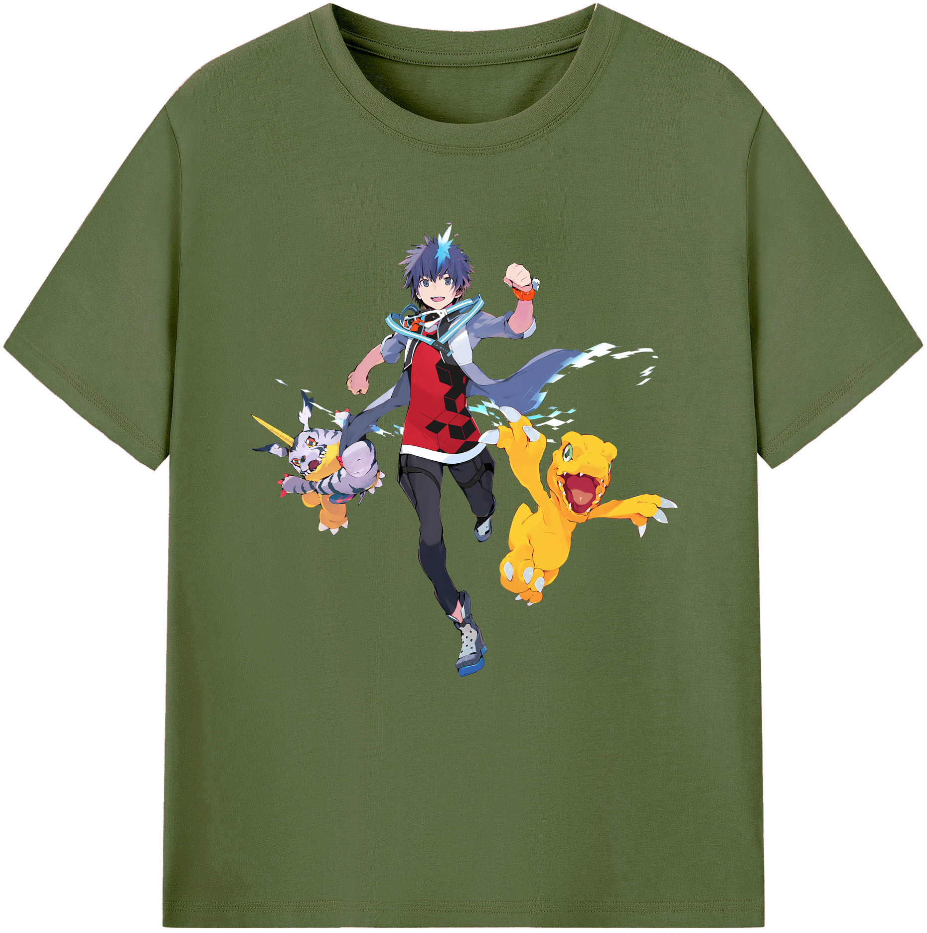 （画像用） Digimon デジタルモンスター/デジモン 綿100％半袖Tシャツ（フロントプリント）